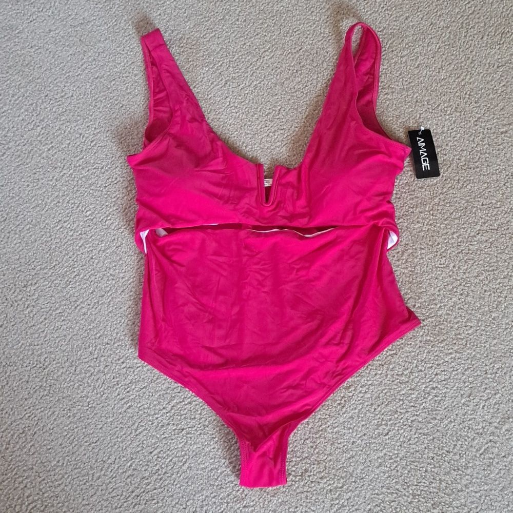 2X  IMAGE CUT OUT ONE PIECE SWIM SUIT